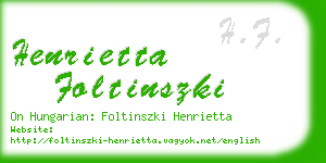 henrietta foltinszki business card